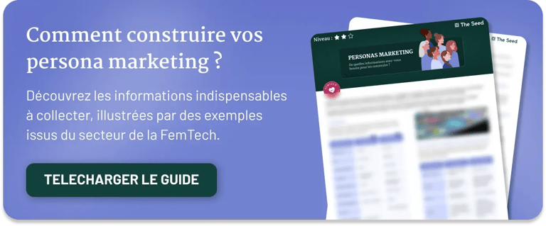 Bouton d'appel à l'action pour télécharger le guide pour construire ses personas marketing dans la FemTech