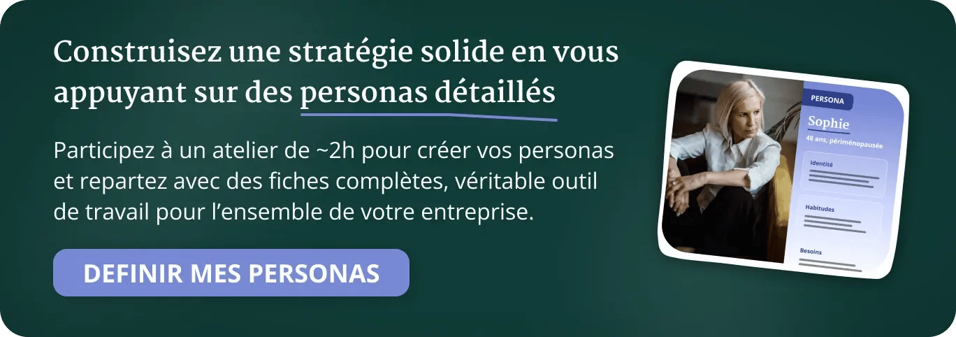 Bouton d'appel à l'action pour obtenir un devis pour définir ses personas