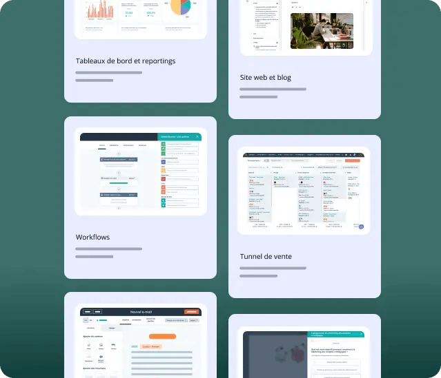 Interfaces des différents hub HubSpot Interfaces des différents hub HubSpot