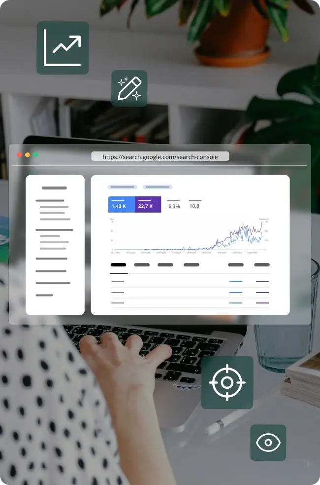 Résultats d'un site web dans la Google Search Console